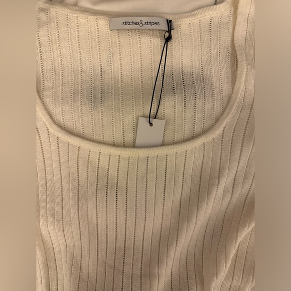 NWT Stitches and Stripes Sweater light beautiful design Size Small - Picture 4 of 6